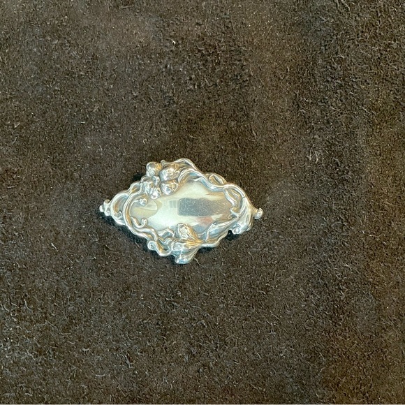 Broche Antique Art Nouveau En émail Repoussé Et Laiton - Motif Coquelicot Des Années 1910